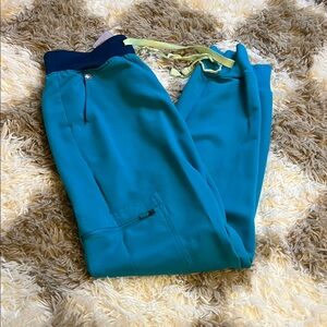 Figs Teal High Wasted Jogger